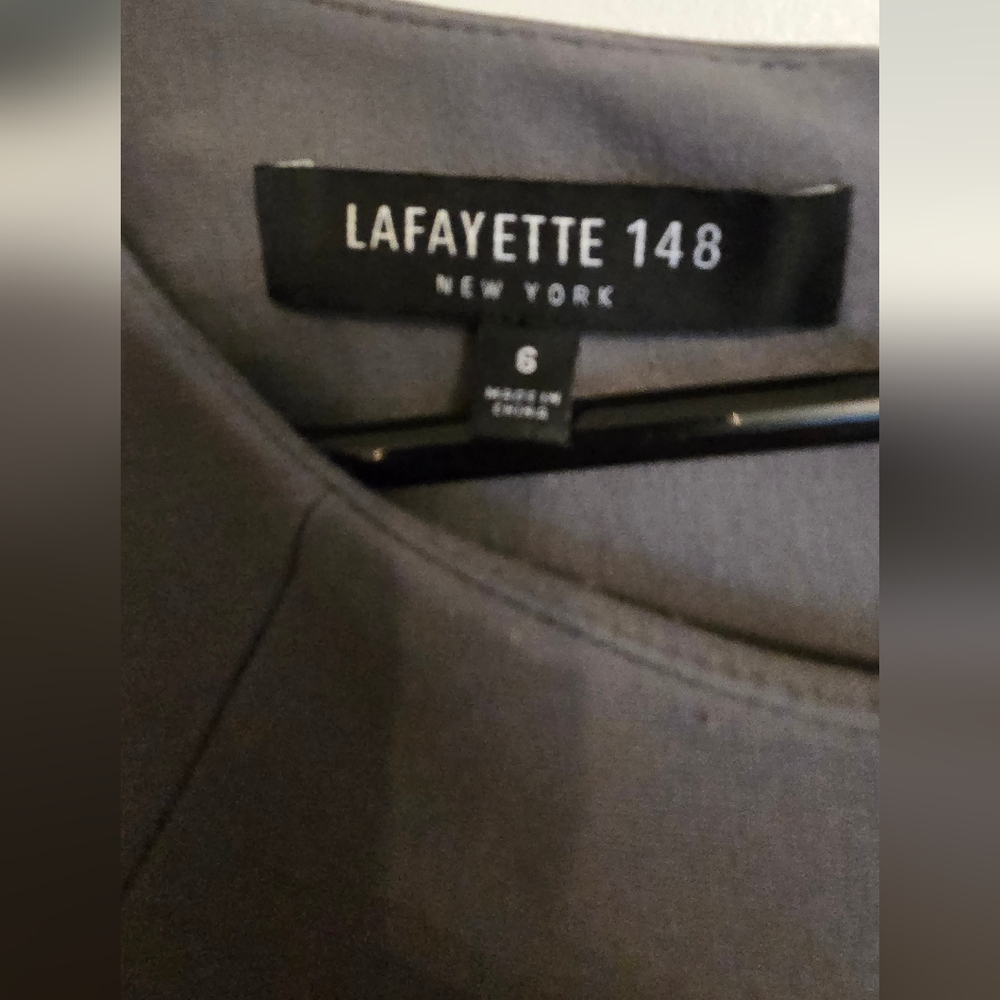 Lafayette 148 Gray Midi Dress